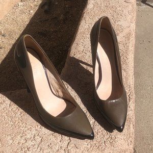 L.A.M.B. OLIVE GREEN PUMPS